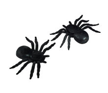 Edderkopper i plast 2 stk.